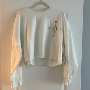 BP. Ivory Sweatshirt with Green Graphic